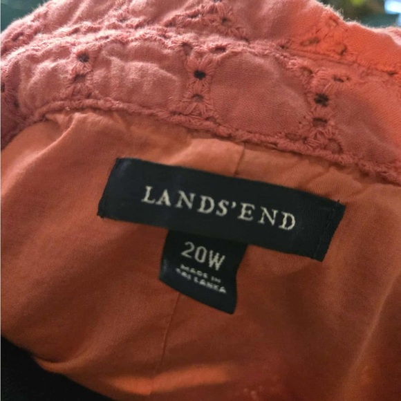 Lands' End Coral Sleeveless Eyelet Mini Dress - Picture 2 of 3